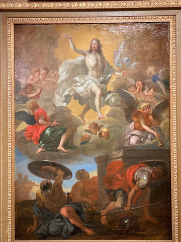 18TH CENTURY ITALIAN PAINTING, THE RISEN CHRIST, PLACIDO COSTANZI.