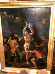 17TH C DUTCH OLD MASTER. MARTYRDOM OF SAINT SEBASTIAN