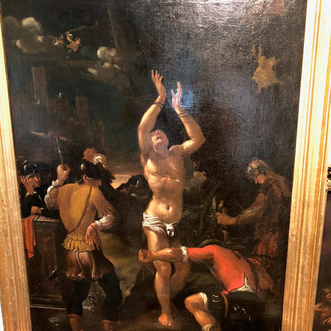 17TH C DUTCH OLD MASTER. MARTYRDOM OF SAINT SEBASTIAN