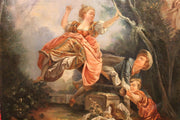 19TH CENTURY VARIANT ON FRAGONARD’S FAMOUS “SEE-SAW” OF 1750