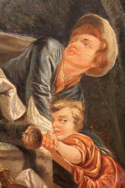 19TH CENTURY VARIANT ON FRAGONARD’S FAMOUS “SEE-SAW” OF 1750