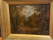 19TH CENTURY BARBIZON PAINTING BY DIAZ DE LA PENA, CIRCA 1874