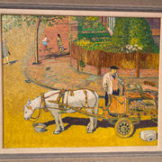 STREET SELLER WITH HORSE DRAWN CART Artist MORRS