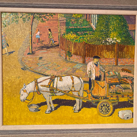 STREET SELLER WITH HORSE DRAWN CART Artist MORRS