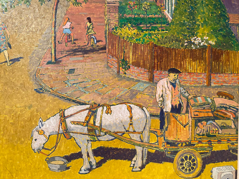 STREET SELLER WITH HORSE DRAWN CART Artist MORRS